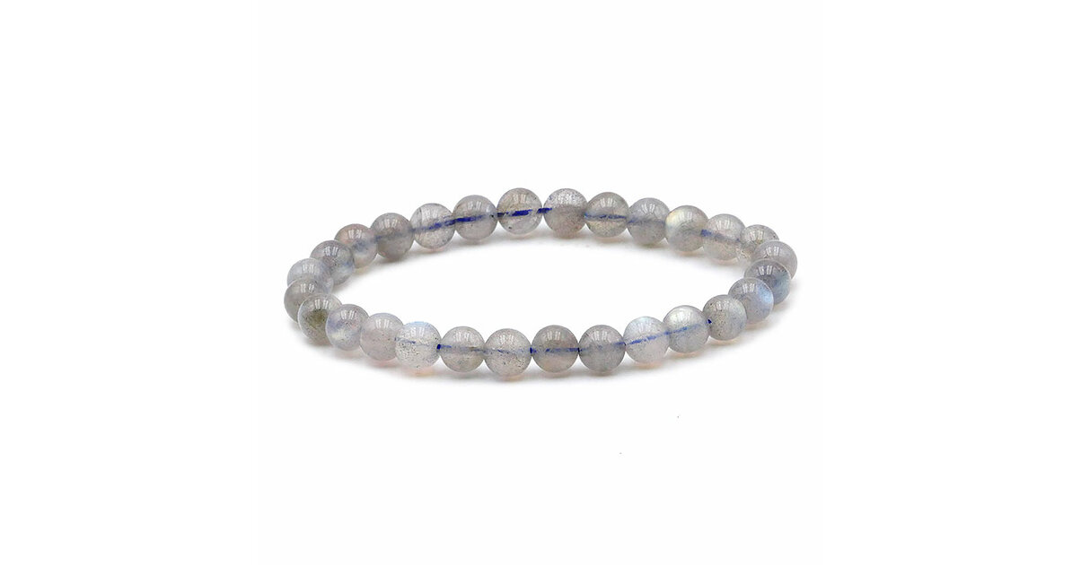 Bracelet élastique Labradorite Boules 6mm - Spécial Protection, Pierre Naturelle, Neuf Sans Emballage